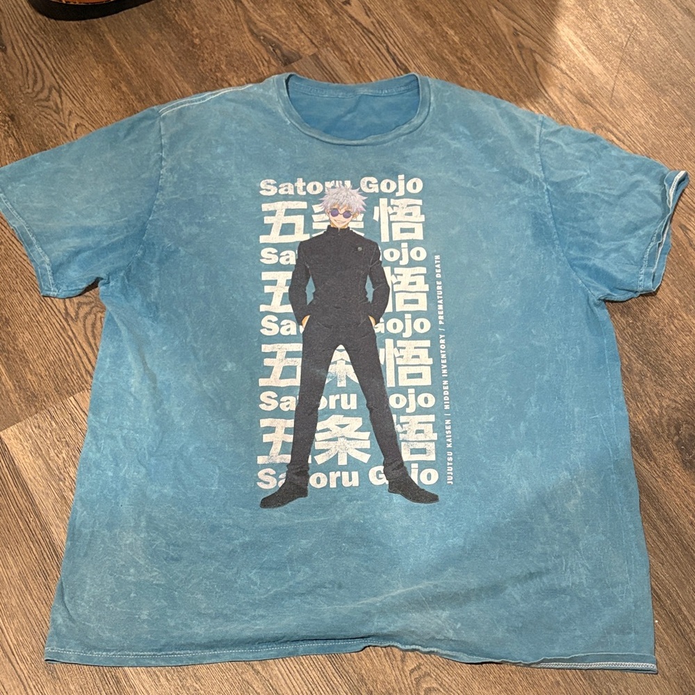 Blue T-Shirt satoru gojo Anime